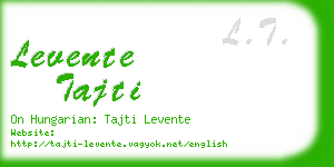 levente tajti business card